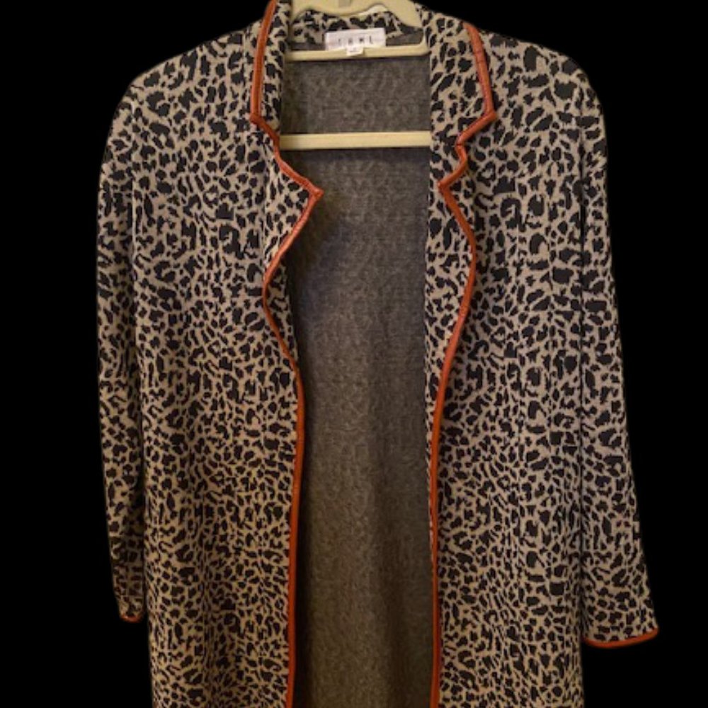 Brown and Black Leopard Jacket